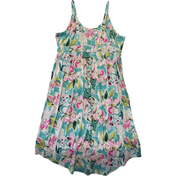 TORRID Studio Wrap Sleeveless Midi Dress Women's Size 3 Floral Aqua Blue Pink - Picture 4 of 15